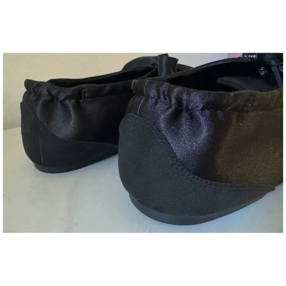 Vivaia Square-Toe Lace-Up Satin Sneakerina (Cristina) in black - Picture 4 of 13